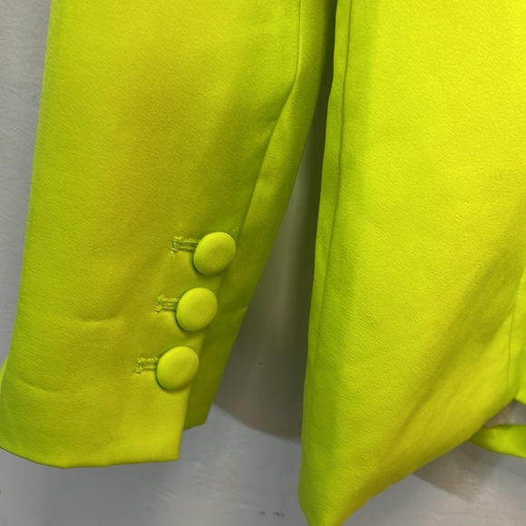 Fate Women’s Tan & Bright Green Blazer Tailored Longline Office-M-
#0098 - Picture 7 of 11